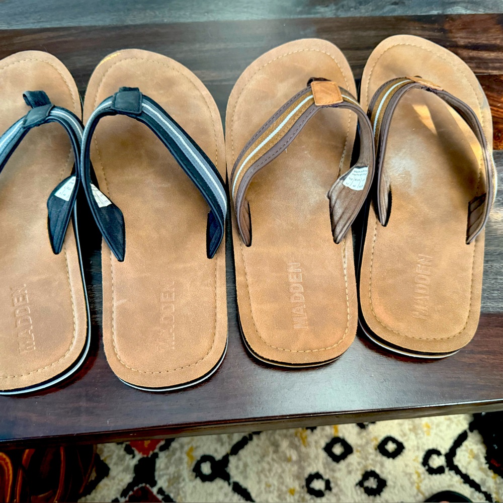 Steve Madden Black and Brown Sandals Stylish Comfort